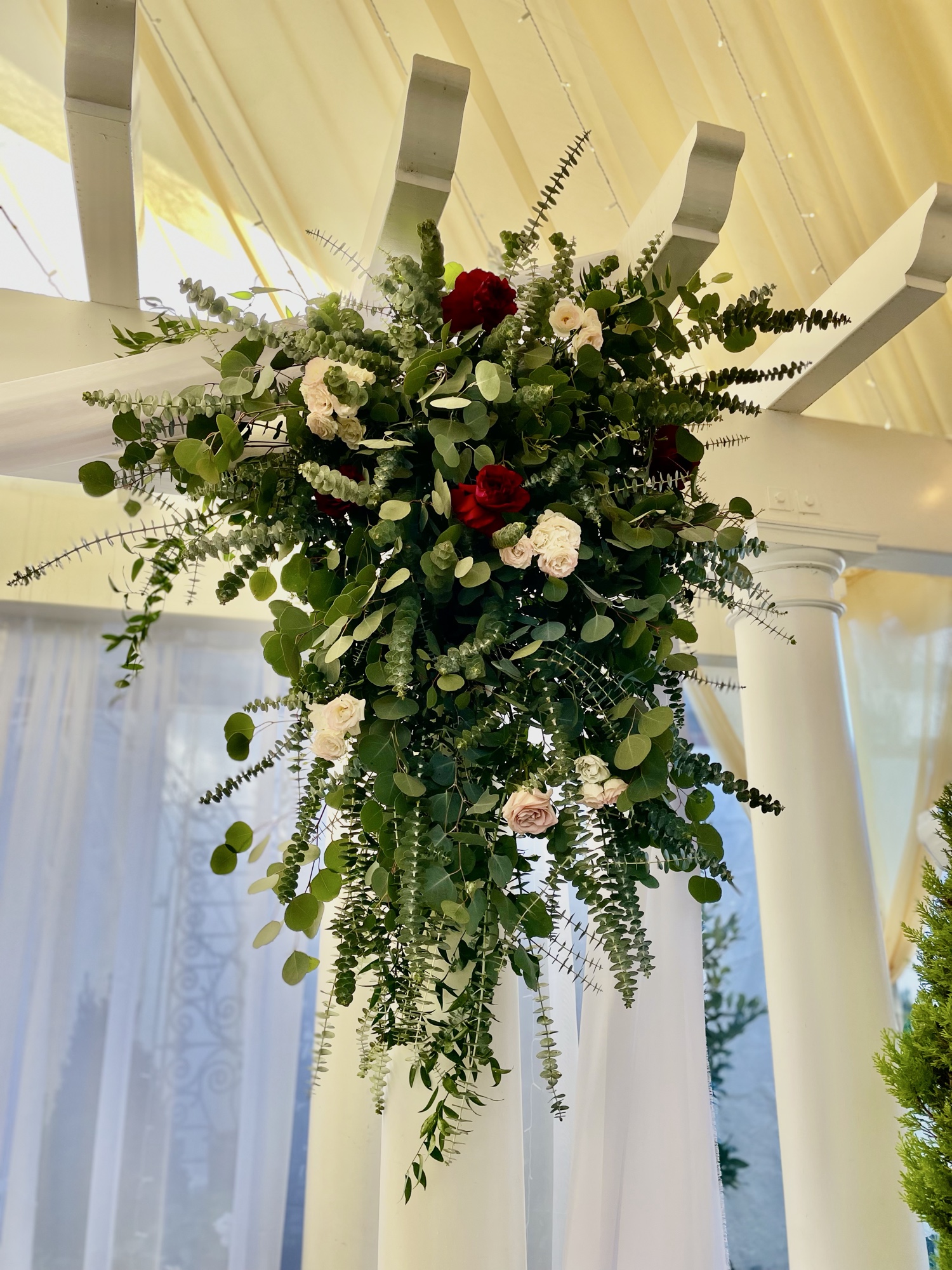 Wedding ceremony hanging installation
