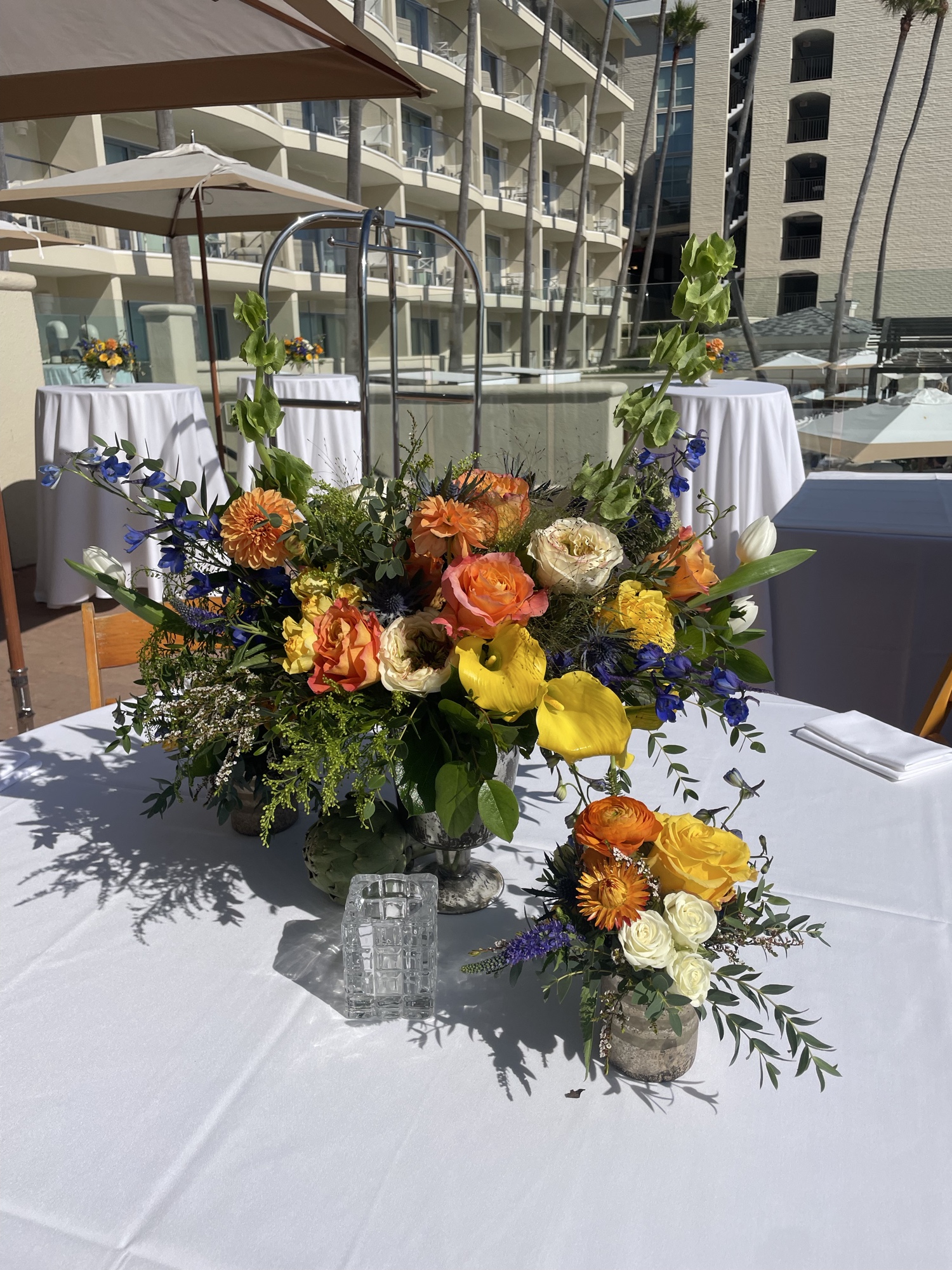 Outdoor event centerpieces