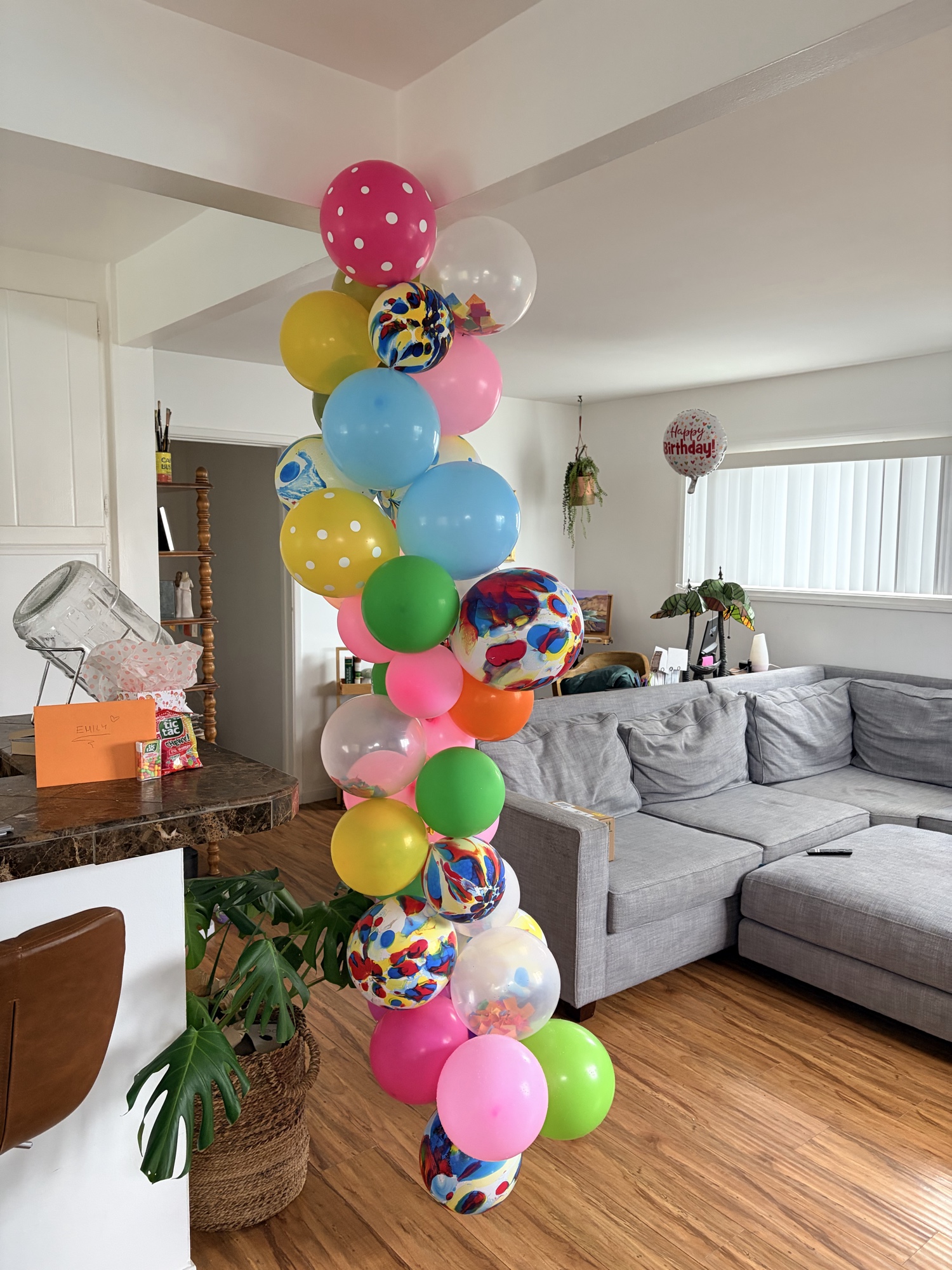 Balloon and floral installation