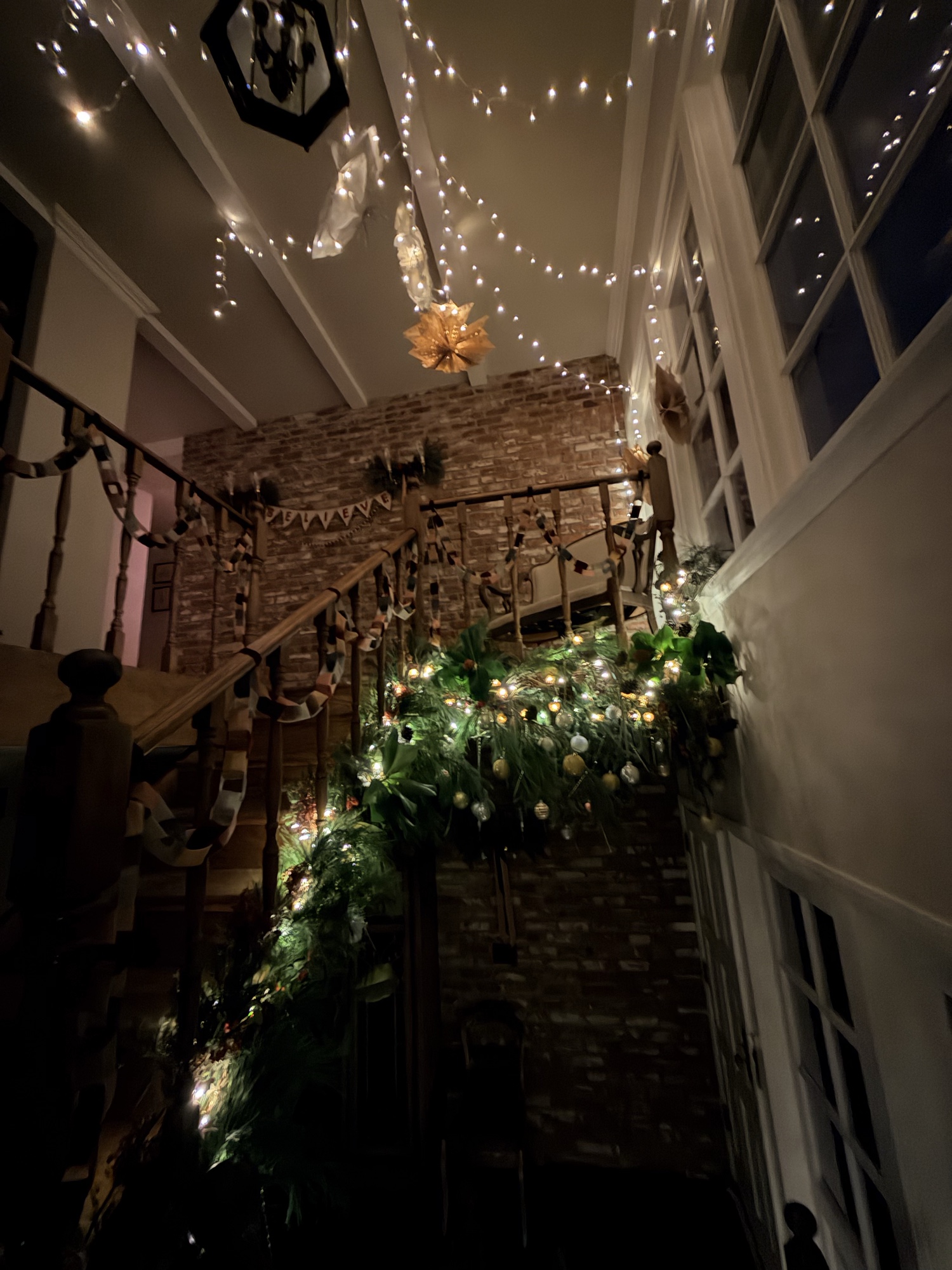 Christmas staircase — night